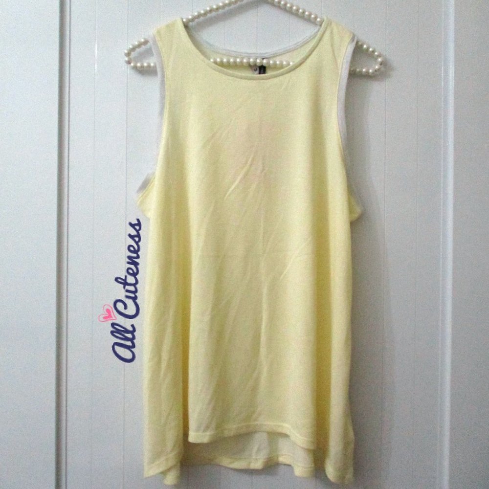Jaclyn Intimates Soft As a Cloud Yellow Tank Top Size M